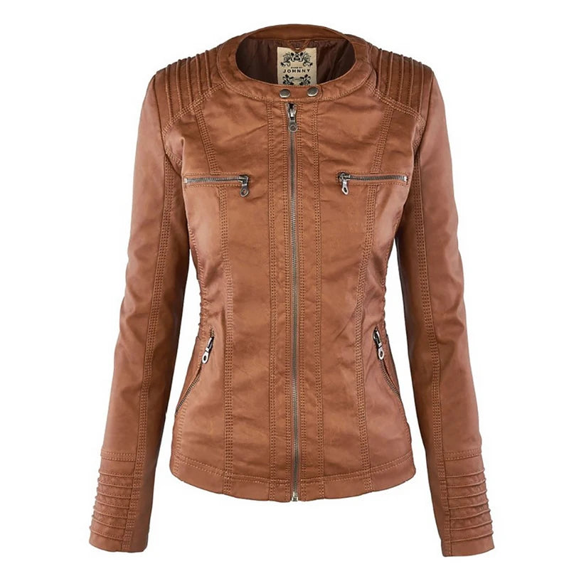 Winter Faux Leather Jacket Women Casual Basic Coats 2022 Ladies Basic Jackets Waterproof Windproof Coats Female Ropa De Mujer