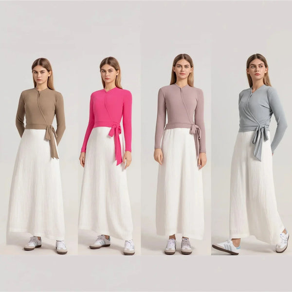 Cotton Bliss: Spring Wrap Tee & Strap Dress Set